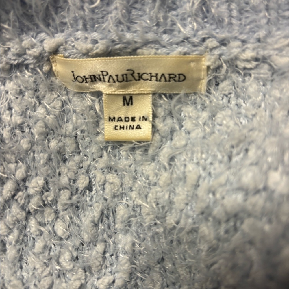 JohnPaulRichard Light Gray Bubble Knit Crewneck Sweater - Picture 2 of 8